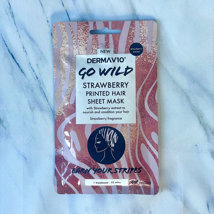 Dermav10 Strawberry Printed Hair Sheet Mask
