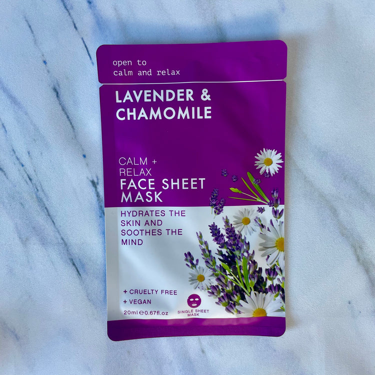 Lavender and Chamomile Face Sheet Mask