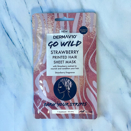 Dermav10 Strawberry Printed Hair Sheet Mask
